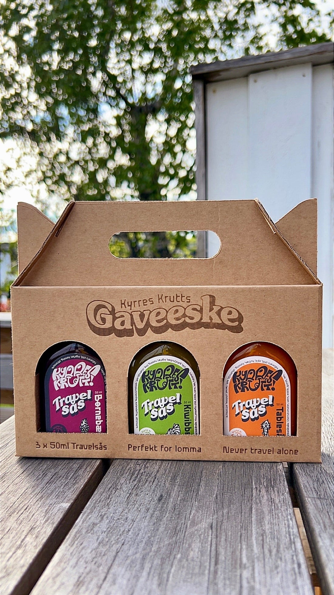 Gave - Hot sauce i miljøvennlig gaveeske. Norsk 