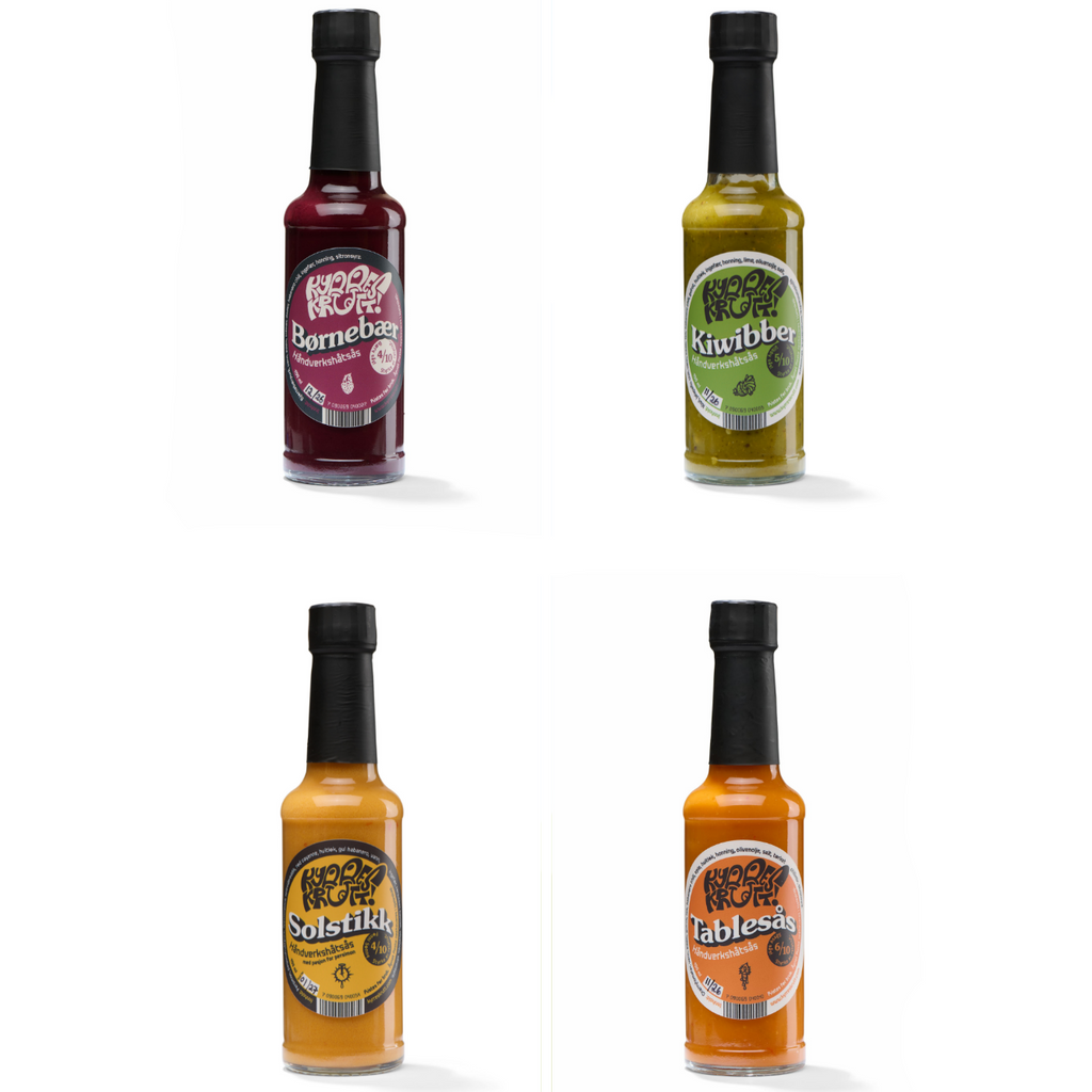 Hot sauce / Chilisaus fra Norge - Kyrres Krutt. Håndlaget i Oslo