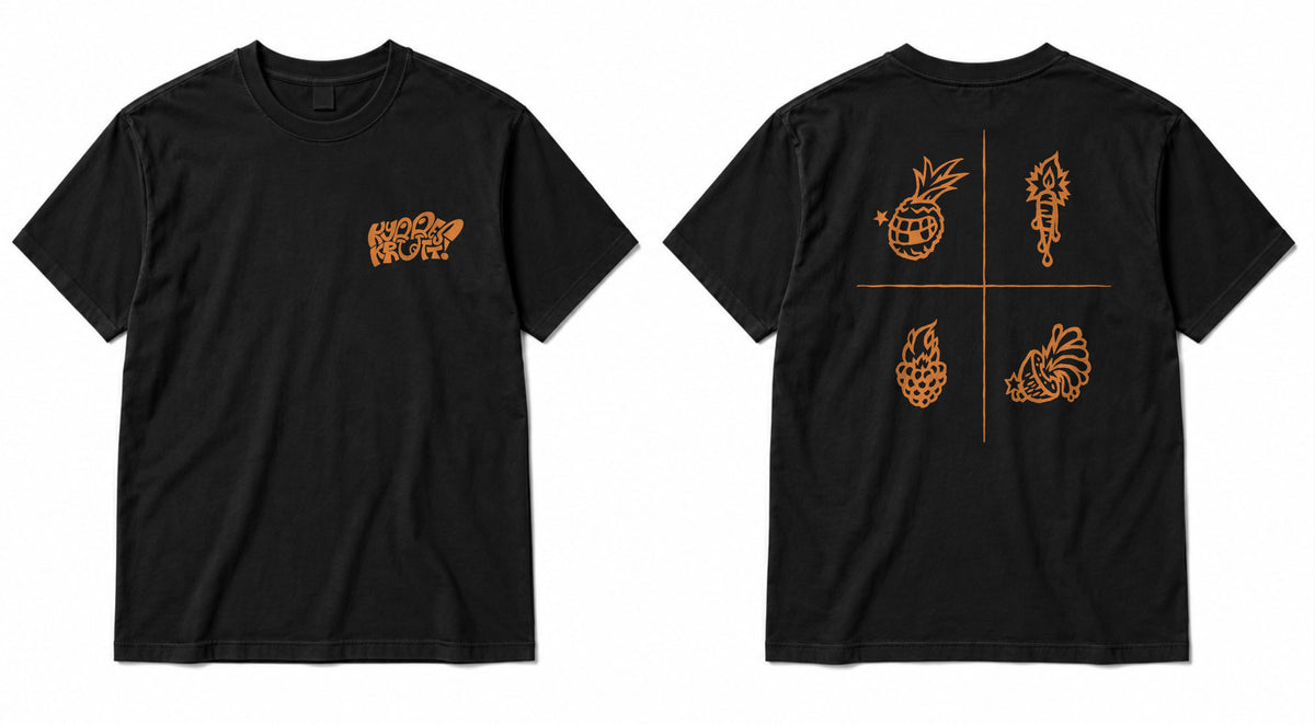 kyrres krutt t skjorte, hot sauce merch